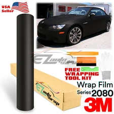 Genuine 3M 2080 Series M12 Matte Black Vinyl Wrap Car Sticker Bubble Free Roll