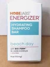 Hobe Labs Hydrating Shampoo Bar Energizer Beach Day Jojoba 4 oz Portable Travel