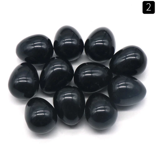 20PCS Lots Mix Natural Stone Gemstone Crystal Sphere Healing Massager Egg - Picture 18 of 21