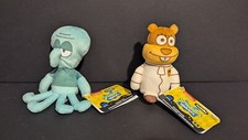 SpongeBob Mini Plushies - LOT Of 2 - Squidward  Sandy - Funko