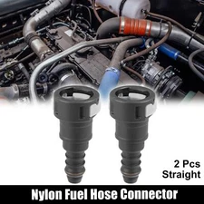 2pcs Fuel Line Quick Connect Adapter Straight for 12mm to 1/2 Rubber Tubing