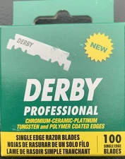 Derby Razor blades single edge 100 - 5 PCs  + 4 Pcs Razor Handle