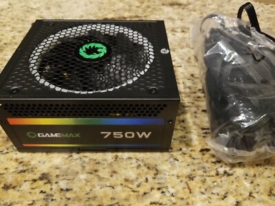 Gamemax Power Supply 750W Fully Modular 80+ Gold Certified with RGB Light