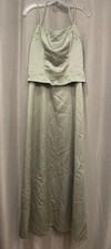 J1) Alfred Angelo Celadon Sequined embroidered Gown Evening Dress Size 8 NWT