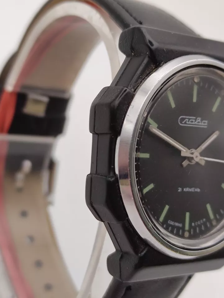 Soviet Vintage Watch Slava 21j  Case Plastic Mechanical USSR Men's Wristwatch - Image 3 of 4