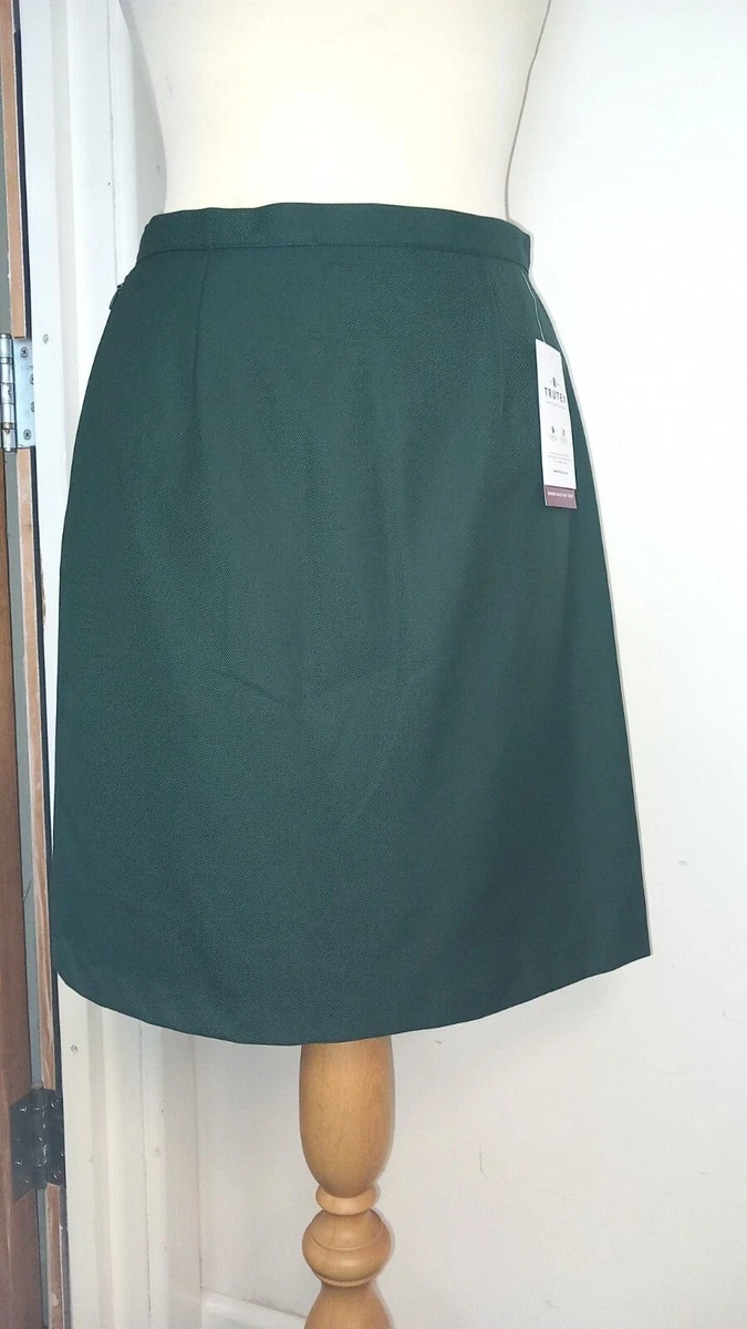 Trutex green straight skirt 24