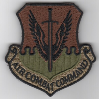 AIR FORCE COMBAT COMMAND ACC CREST OCP HOOK & LOOP MILITARY EMBROIDERED ...