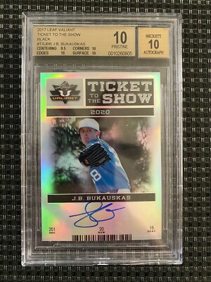 2017 Leaf JB Bukauskas ''Ticket to the Show'' Autograph Blk #/5  BGS 10 PRISTINE!!