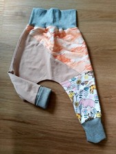 S&uuml;&szlig;e Mitwachs-Hose,beige,neu,Gr.92-104,Sweat,selbst Gen&auml;ht,l&auml;ngere B&uuml;ndchen,kita