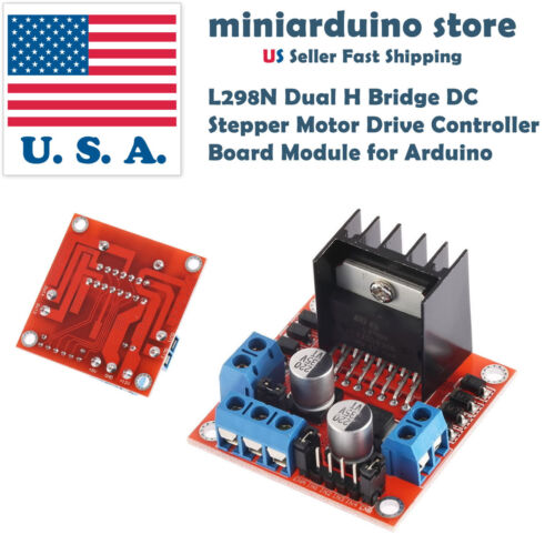 L298N Dual H Bridge DC Stepper Motor Drive Controller Board Module for Arduino - Afbeelding 1 van 8