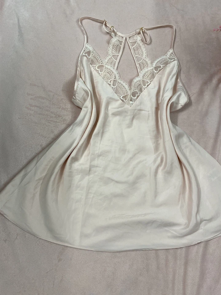 Camisón Babydoll Rosa Flora Nikrooz Vintage Mujer Talla Grande con Encaje Floral Noche Foto 3 de 4