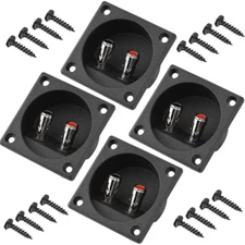 2/4pc Speaker Box Terminal 2-Wire Round Spring Cup Connector Subwoofer Enclosure