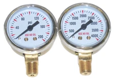Oxygen Regulator Gauge Set for Port a Torch Tanks 1 1/2" Dia w 1/8" NPT Inlet