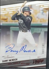 DANNY MENDICK 2021 Panini Chronicles Prestige RC AUTO Red SP #099/100 White Sox