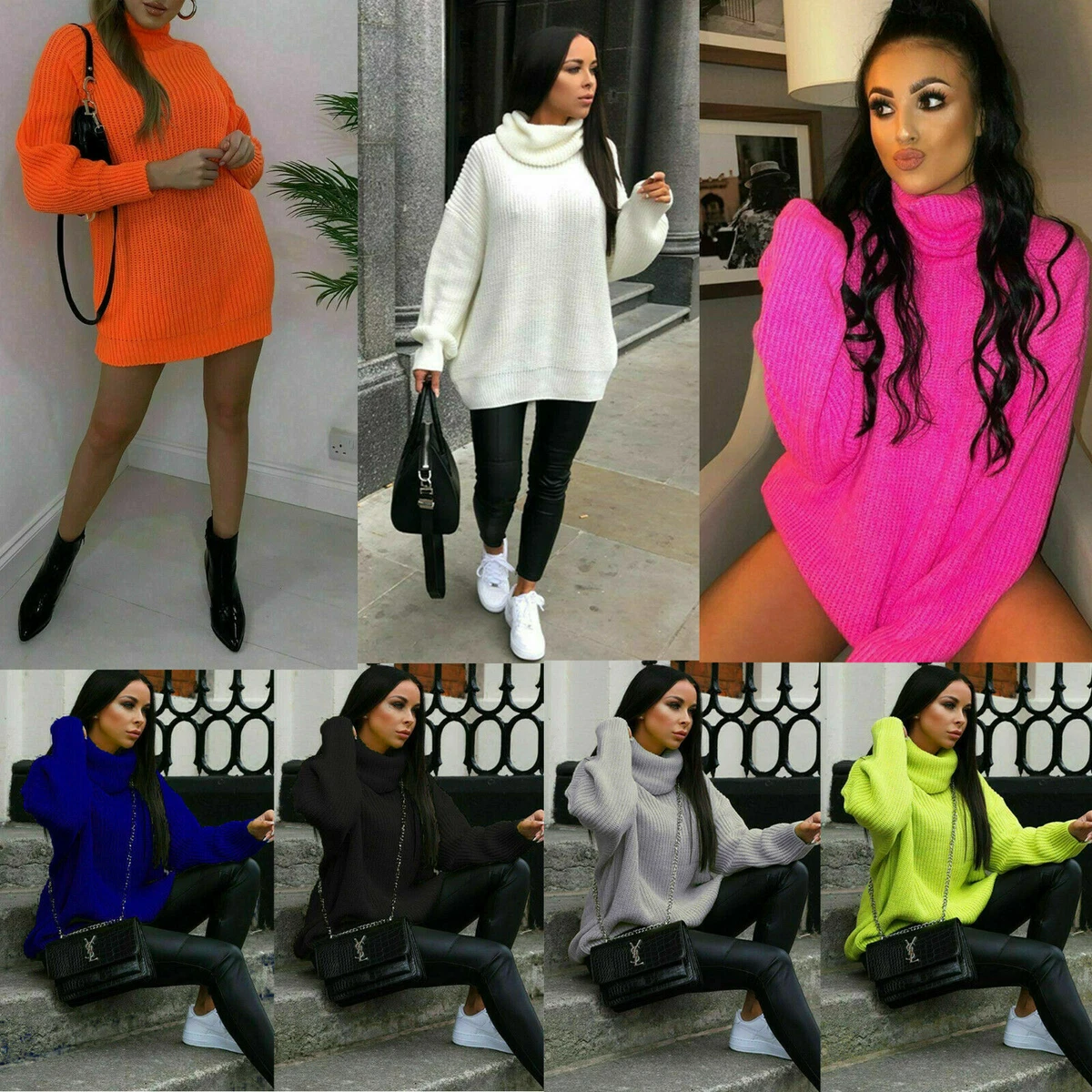 Knitted oversized jumper clearance dress