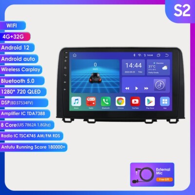 10,1'' Android12 8Kern Autoradio GPS 4+32GB für HONDA CRV 2017-2021 Carplay DSP