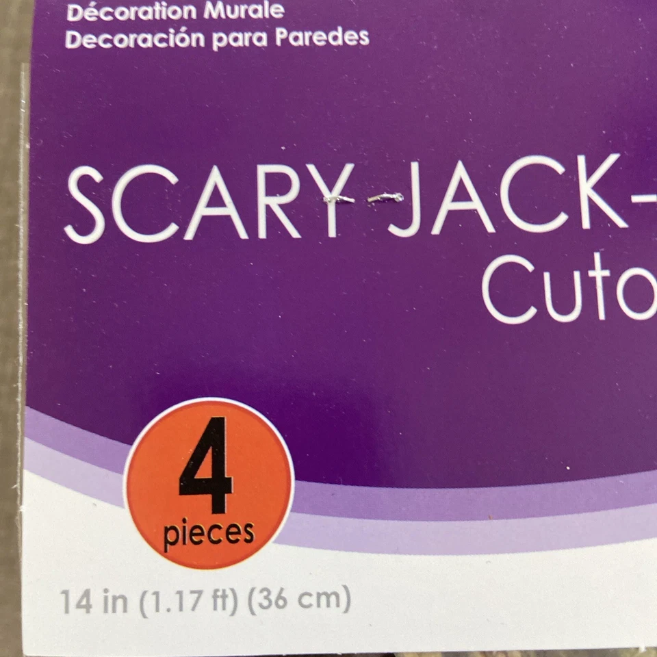 Recortes Beistle 14" Scary JOL 4 unidades 14 pulgadas Foto 3 de 4