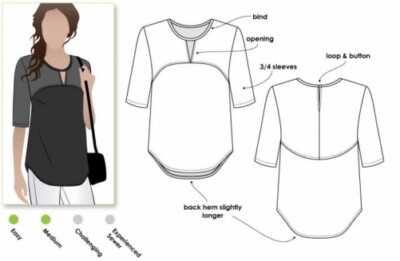 Style Arc Schnittmuster Dixie Top Damen Größen 4-16
