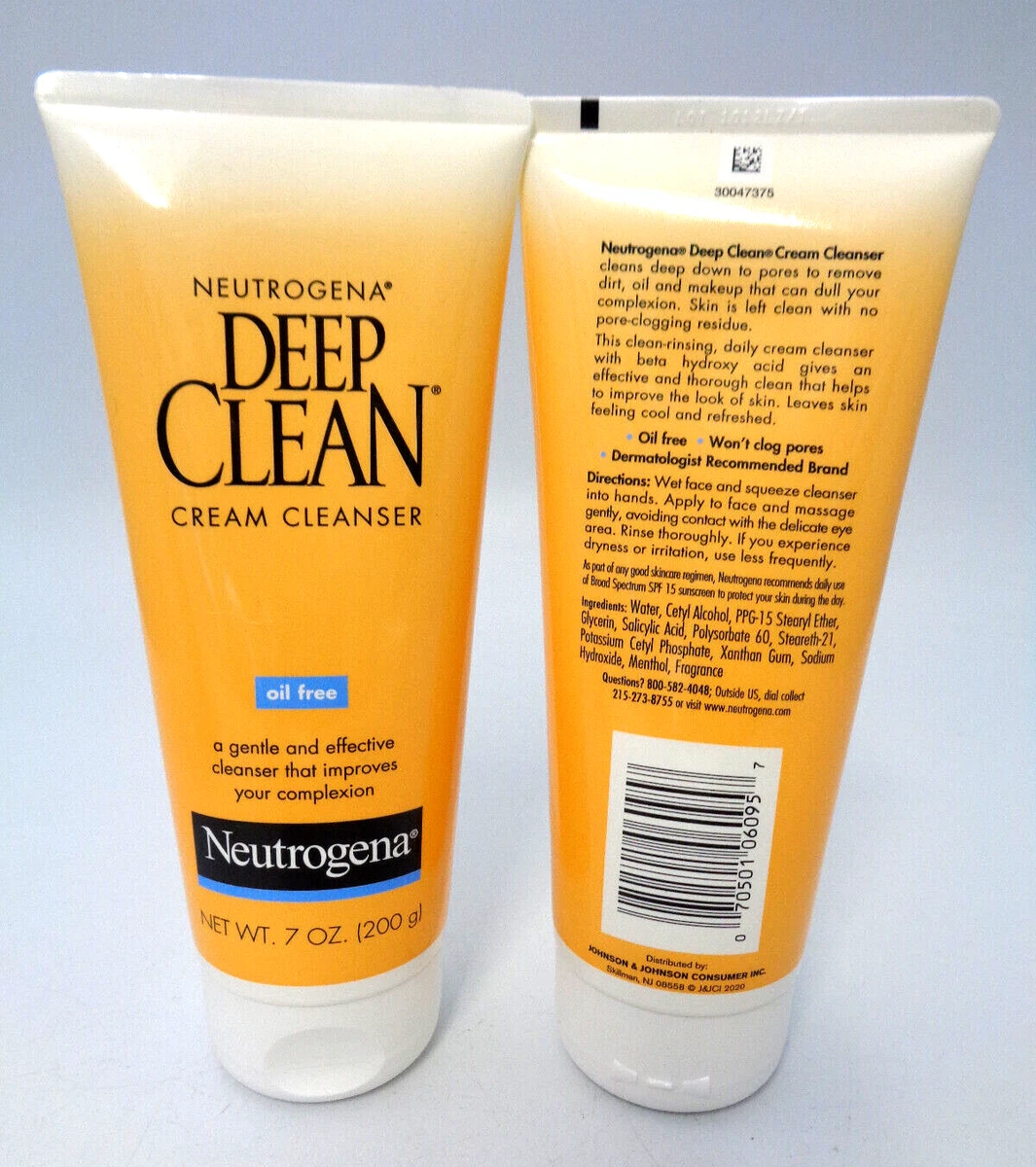 2 Neutrogena Deep Clean Cream Cleanser 7 oz Each eBay