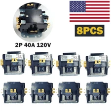 8PCS 2 Pole Magnetic Contactor 40 Amp 120VAC Coil XKJL1-40/2 Hot!!