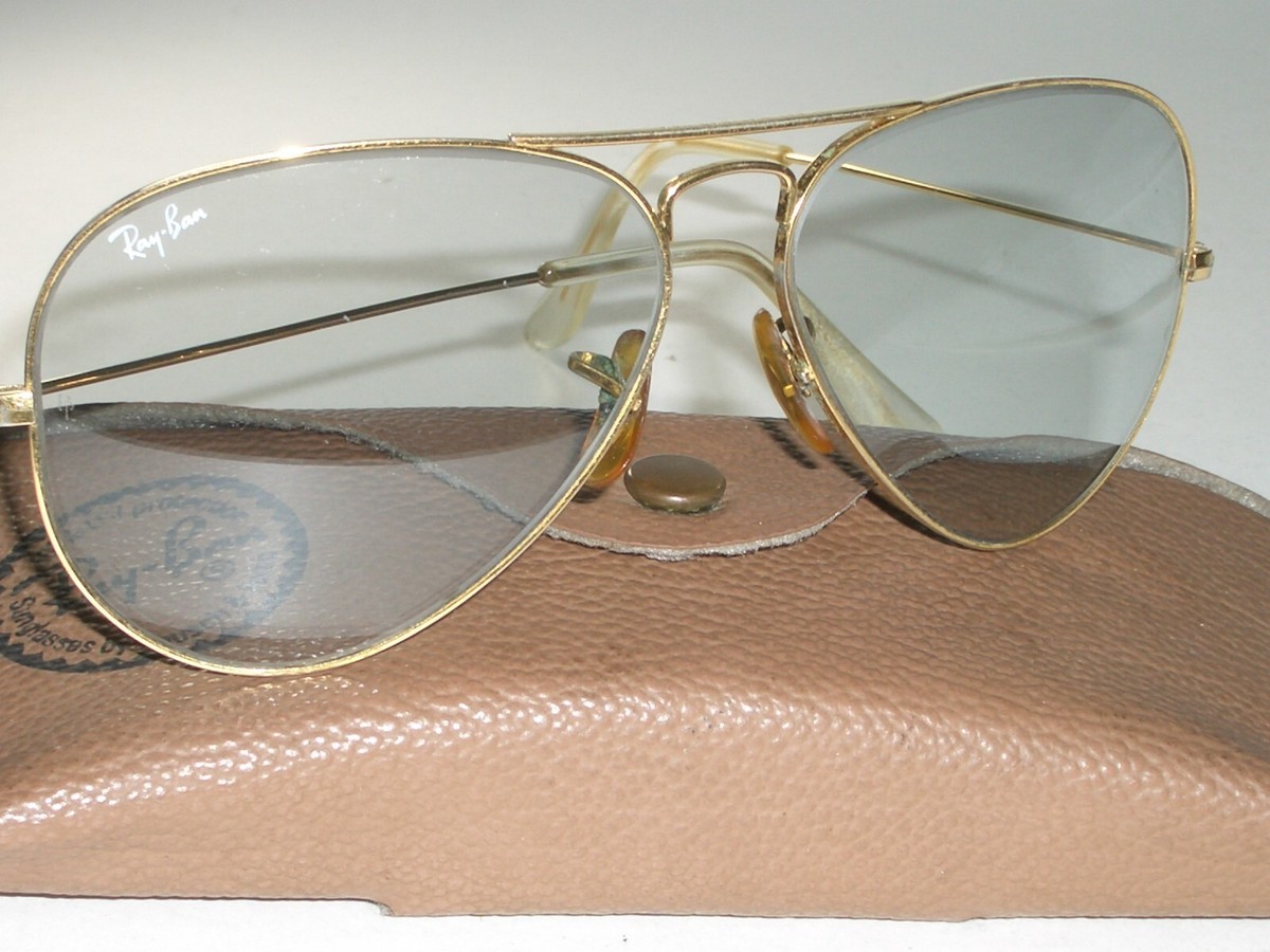 1980's 58-14mm VINTAGE B&L RAY-BAN PHOTO-GRAY CHANGEABLES UV