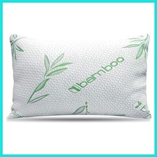 Queen Size Rayon Derived from Bamboo Pillow, Cooling Shredded Memory Foam Bed...