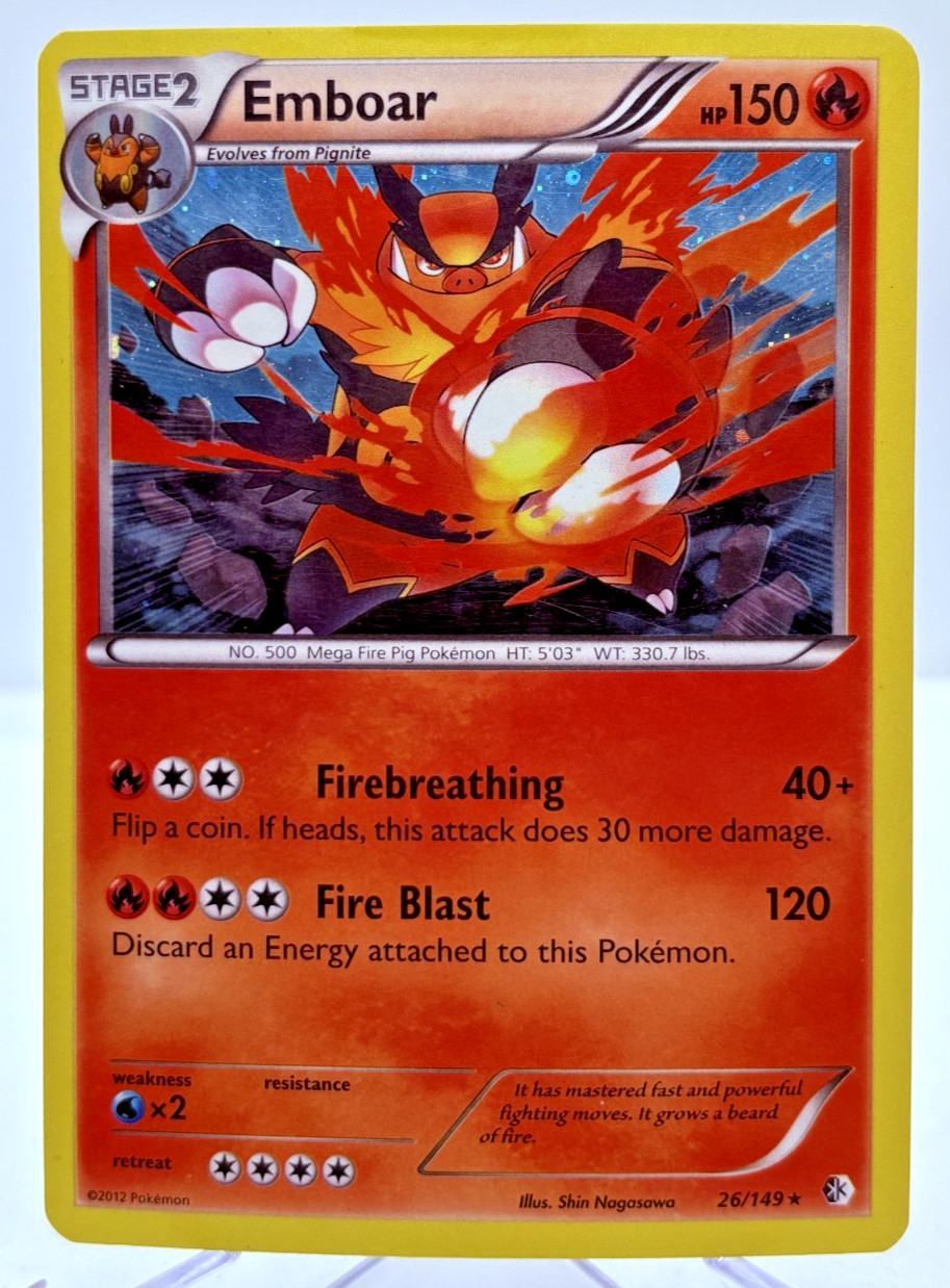 Emboar 26/149 Boundaries Crossed Cosmos Holo Rare - NEAR MINT