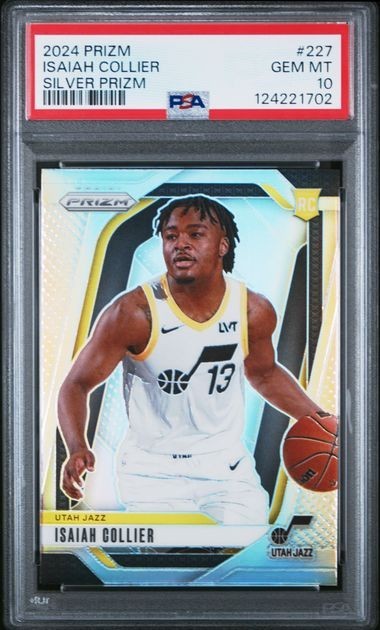 2024 Panini Prizm Basketball #227 Isaiah Collier Rookie Silver Prizm RC PSA 10
