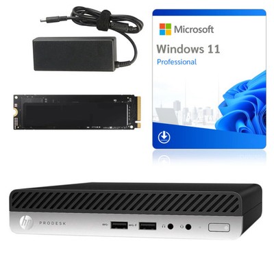 Mini PC HP ProDesk 400 G4 Desktop i3-8100T 16GB 1TB SSD W11P Klasse A