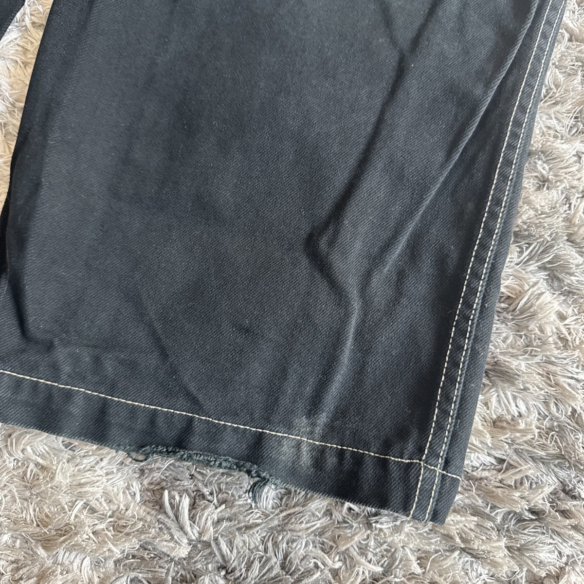 Vintage Jnco Tribals Yellow Crown Graphic Baggy Black Denim Jeans Men’s  33x30