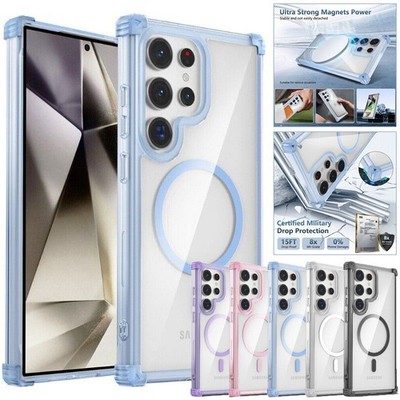 For Samsung S26 S25 S24 S23 S22 Ultra Plus FE Shockproof Magnetic MagSafe Case