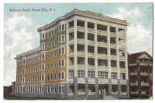 Ocean City New Jersey c1908 Bellevue Hotel, demolished 2012 after fire
