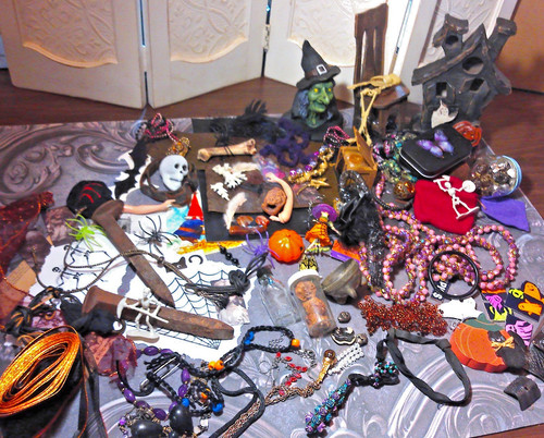 Halloween Junk Drawer Craft Lot For Shadowbox Haunted Dollhouse Junk Journal etc