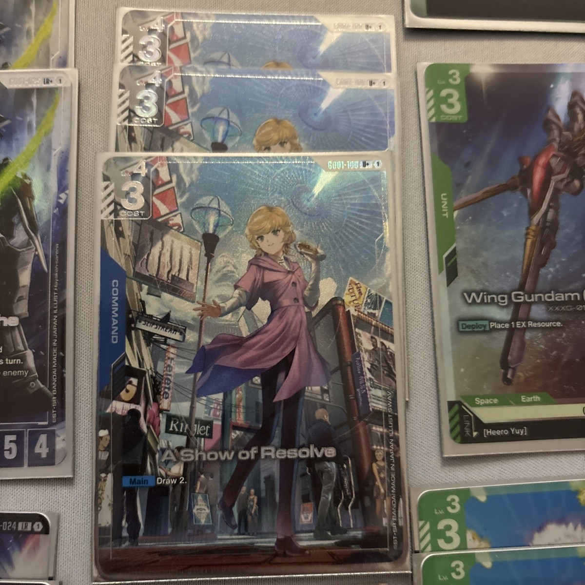 Gundam Card Game Alt Art Death Scythe /Wing Zero Deck With Beta