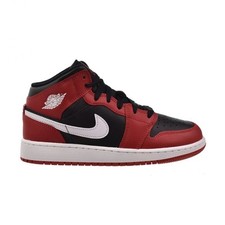 Air Jordan 1 Mid SE Big Kid's Shoes Black/White-Gym Red DQ8423-061