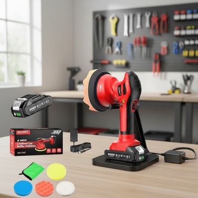 Professional Cordless Car Buffer with 6 Speed Settings | Ultimate Detailing Kit