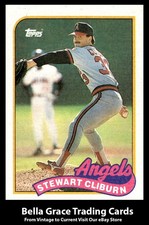 1989 Topps Stewart Cliburn #649 California Angels MLB Baseball 