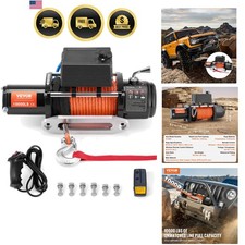 Electric Winch 10000 Lb Truck Trailer Jeep Winch 12v Dc 720 In X 65 Ft Sy...