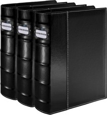 3 Pack CD DVD Storage Binder W/ Zipper Holds 168 Discs  84 Booklet Pockets