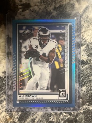 A.J. BROWN 2025 DONRUSS OPTIC FOOTBALL AQUA PRIZM EAGLES /349 Q6493