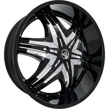 30 Inch 30x10 Diablo Elite Black Wheels Rims 6x5.5 6x139.7 15