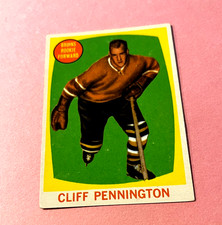 1961-62 Topps #19 Cliff Pennington Boston Bruins