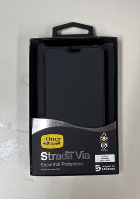 Genuine OtterBox Strada Via Series Samsung Galaxy S10+ Flip Wallet Case, Black