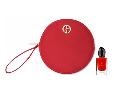 Giorgio Armani Si Passione EDP Mini Red Pouch Case Bag 2-Pc Travel  Set