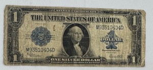 1923 $1 Silver Certificate Large Size Currency Horse Blanket Note Circulated