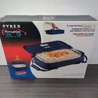 Pyrex Ware Portables 5 piece 3 qt 9x13 Insulated Vintage Travel bag NEW hot cold