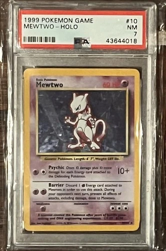 1999 Pokemon Game  MeWTWO-Holo #10 NM PSA 7  Rare POP Rate Becoming More Rare