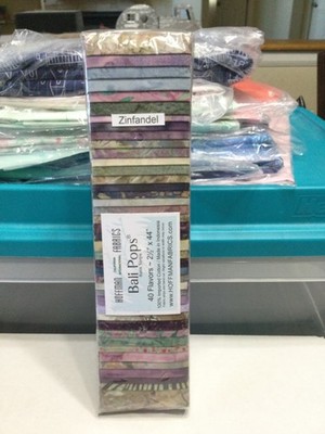 HOFFMAN FABRICS BALI POP ZINFANDEL BATIK 2.5 INCH STRIPS 40 STRIPS