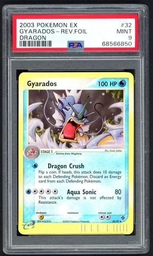 Pokemon Cards - PSA 9 Gyarados 32/97 - Ex Dragon - Reverse Holo MINT - PSA9