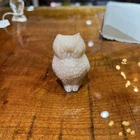 Vintage Pink Milk Glass Small Owl Figurine